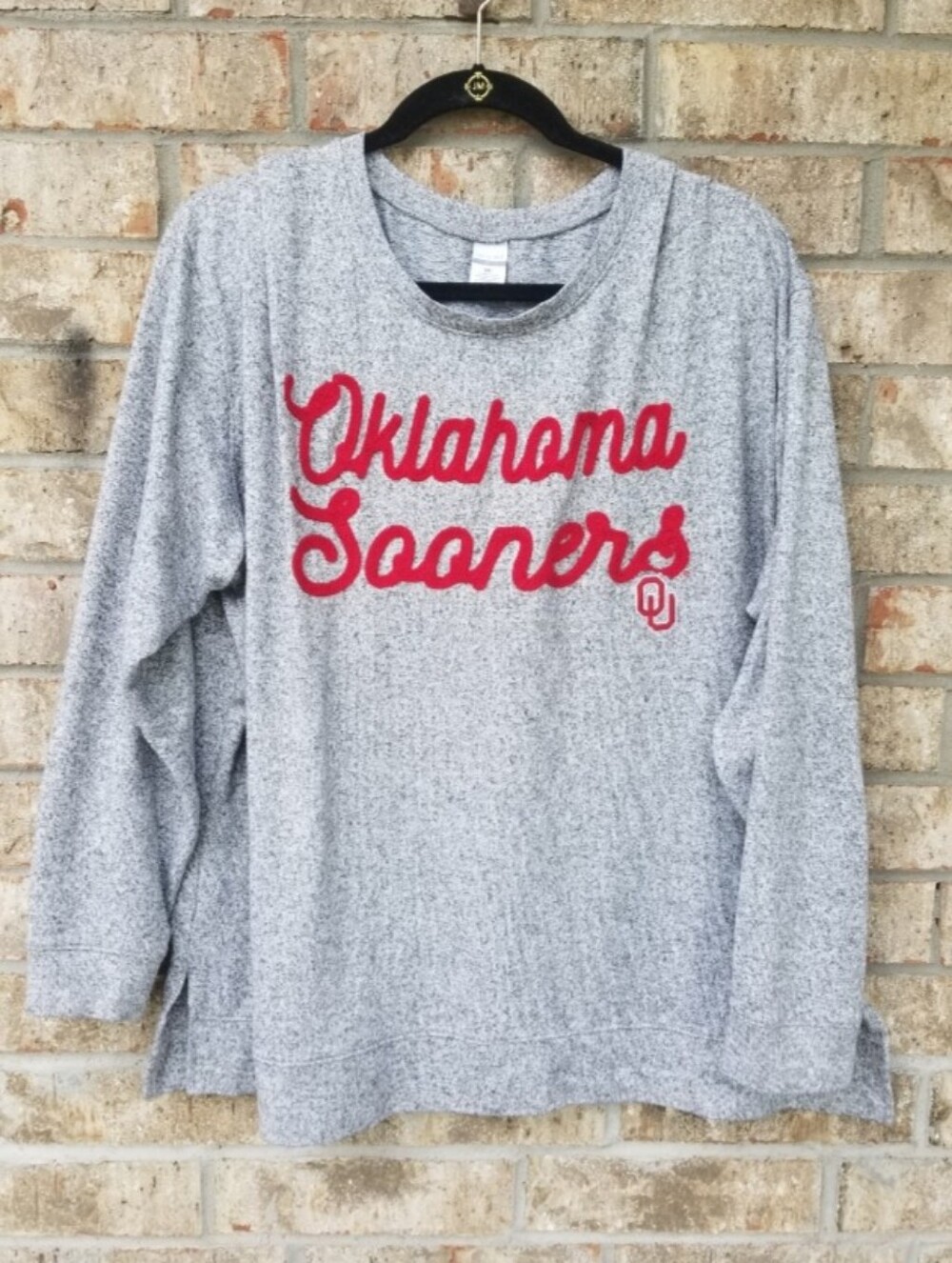 Oklahoma University Sooners GRAY Knit Tunic Shirt ( Size XXL) Long Sleeve Top